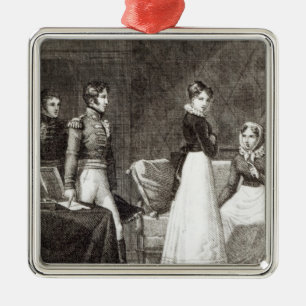 illustratie van "La Famille Elliot" Metalen Ornament