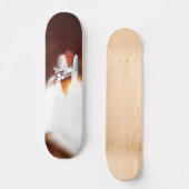 Illustratie van lancering van spaceshuttle persoonlijk skateboard (Voorkant)