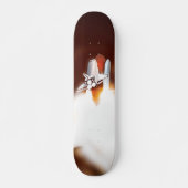 Illustratie van lancering van spaceshuttle persoonlijk skateboard (Voorkant)