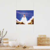 Illustratie van lancering van spaceshuttle poster (Keuken)