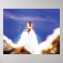 Illustratie van lancering van spaceshuttle
