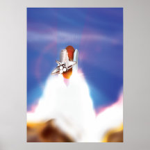 Illustratie van lancering van spaceshuttle