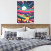 Illustratie van Landschap Canvas Afdruk (Insitu (Slaapkamer))