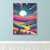 Illustratie van Landschap Canvas Afdruk (Insitu (Houten vloer))