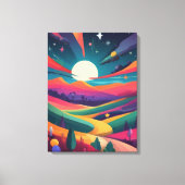 Illustratie van Landschap Canvas Afdruk (Voorkant)