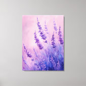 Illustratie van lavendelbloemenveld canvas afdruk (Voorkant)