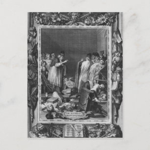 Illustratie van "Le Lutrin" door Nicolas Briefkaart