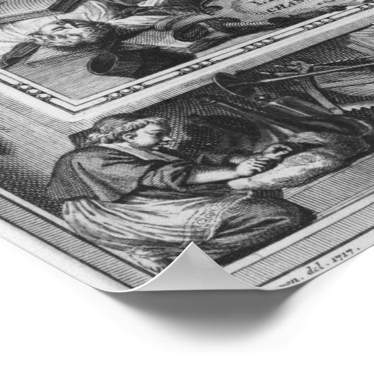 Illustratie van "Le Lutrin" door Nicolas Poster (Hoek)