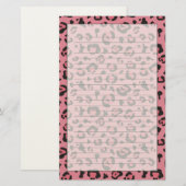 Illustratie van Leopard Pink Animal Briefpapier (Voorkant / Achterkant)