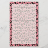 Illustratie van Leopard Pink Animal Briefpapier (Voorkant)