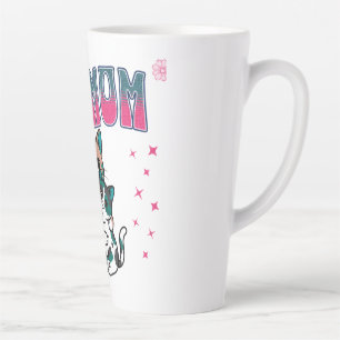 Illustratie van lieve kattencat-moeder - Gezellige Latte Mok