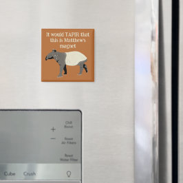 Illustratie van Maleise tapir met aangepaste tekst Magneet