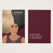 Illustratie van meisjesMode Veroorning Display Kaa Visitekaartje (Voorkant /achterkant)