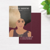 Illustratie van meisjesMode Veroorning Display Kaa Visitekaartje (Bureau)