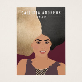 Illustratie van meisjesMode Veroorning Display Kaa Visitekaartje