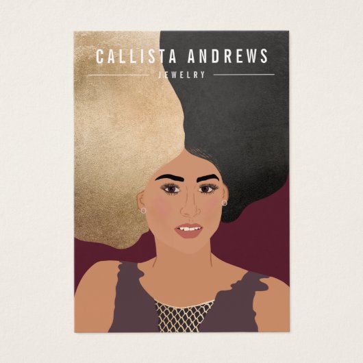 Illustratie van meisjesMode Veroorning Display Kaa Visitekaartje (Voorkant)