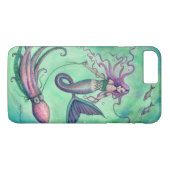 Illustratie van Mermaid en Octopus Fantasy Art Case-Mate iPhone Case (Achterkant (Horizontaal))