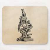 illustratie van microscoop Retro Steampunk Muismat (Voorkant)
