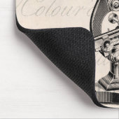  illustratie van microscoop Retro Steampunk Muismat (Hoek)