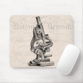  illustratie van microscoop Retro Steampunk Muismat (Met muis)