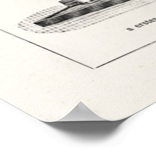  illustratie van microscoop Retro Steampunk Poster (Hoek)