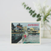 "Illustratie van Moliceiro boot in Aveiro Portugal Briefkaart (Staand voorkant)