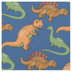 Illustratie van Mooie Dinosauriërs Patroon Stof