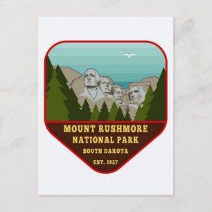 Illustratie van Mount Rushmore in vintage stijl Briefkaart