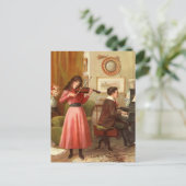 Illustratie van muziek op thuisbasis  briefkaart (Staand voorkant)