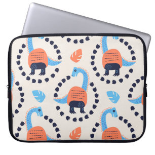 illustratie van naadloos patroon met een di laptop sleeve