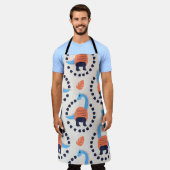  illustratie van naadloos patroon met een di schort (Gedragen)