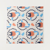  illustratie van naadloos patroon met een di wandkleed (Voorkant (horizontaal))