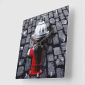 Illustratie van New York Fire Hydrant Vierkante Klok (Hoek)