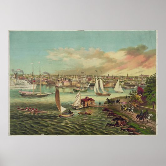  illustratie van Newport RI (1876) Poster (Voorkant)