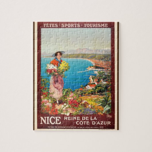 Illustratie van Nice Reine Cote D'Azur Legpuzzel (Verticaal)