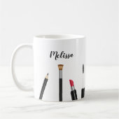 Illustratie van nieuwe objecten en persoonlijke na koffiemok (Links)