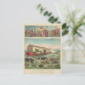 Illustratie van Noah's Ark en de Algemene Deluge Briefkaart (Staand voorkant)