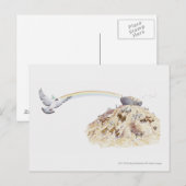 Illustratie van Noah's ark met dieren die vertrekk Briefkaart (Voorkant / Achterkant)