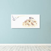 Illustratie van Noah's ark met dieren die vertrekk Canvas Afdruk (Insitu (Houten vloer))