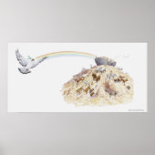 Illustratie van Noah's ark met dieren die vertrekk Poster (Voorkant)