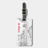 Illustratie van Notre Dame de Paris Bagagelabel (Voorkant verticaal)