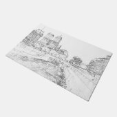 Illustratie van Notre Dame de Paris Deurmat (Schuin)