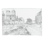 Illustratie van Notre Dame de Paris Kussensloop (Voorkant)