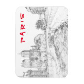 Illustratie van Notre Dame de Paris Magneet (Verticaal)