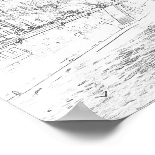 Illustratie van Notre Dame de Paris Poster (Hoek)