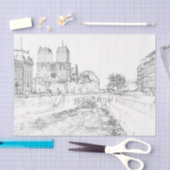 Illustratie van Notre Dame de Paris Tissuepapier (Craft)