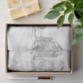 Illustratie van Notre Dame de Paris Tissuepapier (Geschenk)