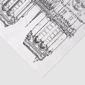 Illustratie van Notre Dame de Paris Tissuepapier (Detail)