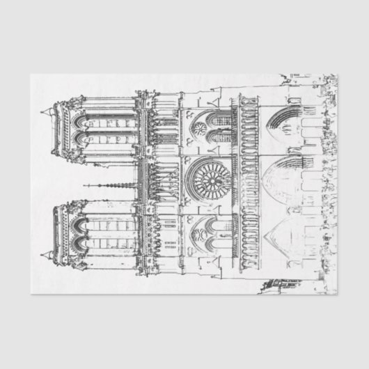Illustratie van Notre Dame de Paris Tissuepapier (Voorkant)