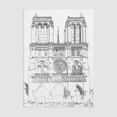 Illustratie van Notre Dame de Paris Tissuepapier